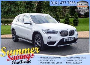 Used 2016 WHITE BMW X1 Estate 2.0 XDRIVE18D XLINE 5d AUTO 148 BHP (reg. 2016-05-16) for sale in Saddleworth