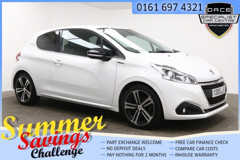Used 2016 WHITE PEUGEOT 208 Hatchback 1.2 PURETECH S/S GT LINE 3d 110 BHP (reg. 2016-06-30) for sale in Farnworth