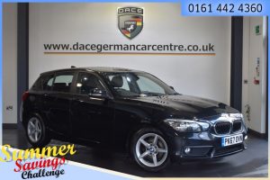 Used 2017 BLACK BMW 1 SERIES Hatchback 1.5 118I SE 5d 134 BHP (reg. 2017-10-30) for sale in Urmston