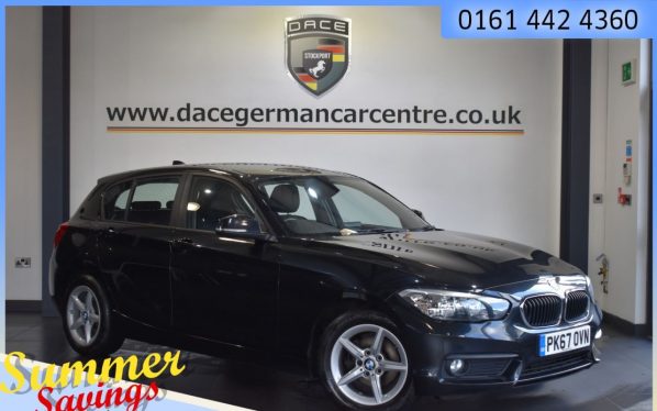 Used 2017 BLACK BMW 1 SERIES Hatchback 1.5 118I SE 5d 134 BHP (reg. 2017-10-30) for sale in Urmston