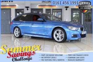 Used 2017 BLUE BMW 3 SERIES Estate 2.0 318D M SPORT TOURING 5d AUTO 148 BHP (reg. 2017-11-24) for sale in Hazel Grove