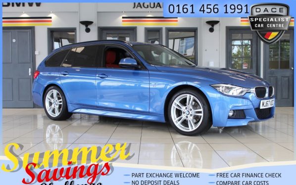 Used 2017 BLUE BMW 3 SERIES Estate 2.0 318D M SPORT TOURING 5d AUTO 148 BHP (reg. 2017-11-24) for sale in Hazel Grove