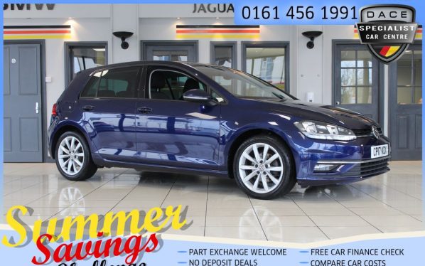 Used 2017 BLUE VOLKSWAGEN GOLF Hatchback 1.6 GT TDI BLUEMOTION TECHNOLOGY DSG 5d AUTO 114 BHP (reg. 2017-05-31) for sale in Hazel Grove