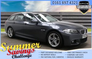 Used 2017 GREY BMW 5 SERIES Estate 2.0 520D M SPORT TOURING 5d AUTO 188 BHP (reg. 2017-02-28) for sale in Farnworth