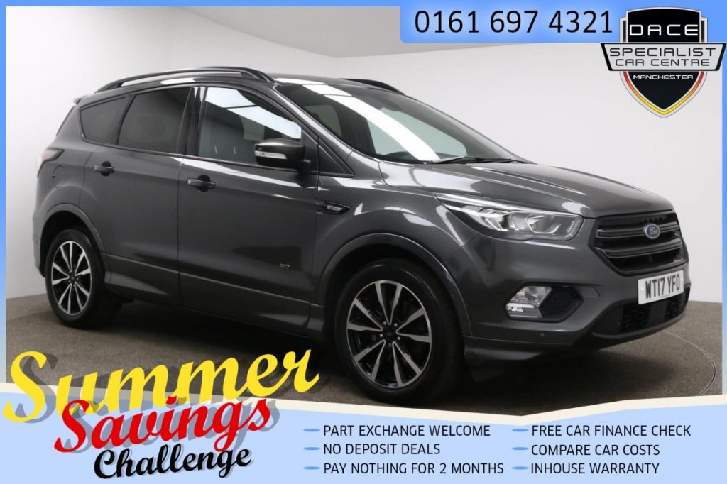 Used 2017 GREY FORD KUGA Hatchback 2.0 ST-LINE TDCI 5d AUTO 177 BHP (reg. 2017-08-21) for sale in Farnworth