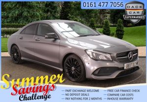 Used 2017 GREY MERCEDES-BENZ CLA Coupe 2.1 CLA 200 D WHITEART 4d 134 BHP (reg. 2017-06-21) for sale in Saddleworth