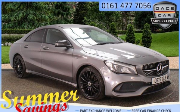 Used 2017 GREY MERCEDES-BENZ CLA Coupe 2.1 CLA 200 D WHITEART 4d 134 BHP (reg. 2017-06-21) for sale in Saddleworth