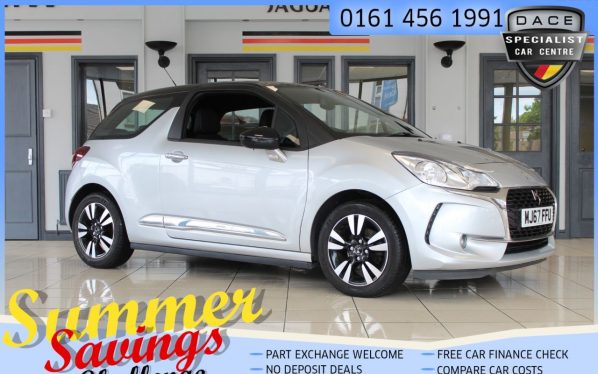 Used 2017 SILVER DS DS 3 Hatchback 1.2 PURETECH CHIC S/S 3d 109 BHP (reg. 2017-10-31) for sale in Hazel Grove