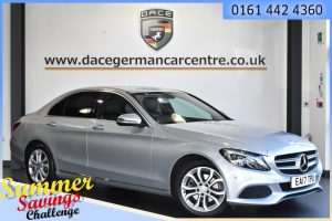 Used 2017 SILVER MERCEDES-BENZ C-CLASS Saloon 2.0 C 200 SPORT 4d AUTO 184 BHP (reg. 2017-04-26) for sale in Urmston