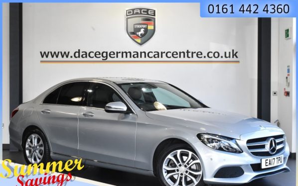 Used 2017 SILVER MERCEDES-BENZ C-CLASS Saloon 2.0 C 200 SPORT 4d AUTO 184 BHP (reg. 2017-04-26) for sale in Urmston