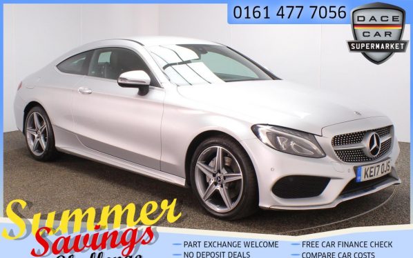 Used 2017 SILVER MERCEDES-BENZ C CLASS Coupe 2.1 C 220 D AMG LINE 2d AUTO 168 BHP (reg. 2017-07-24) for sale in Saddleworth