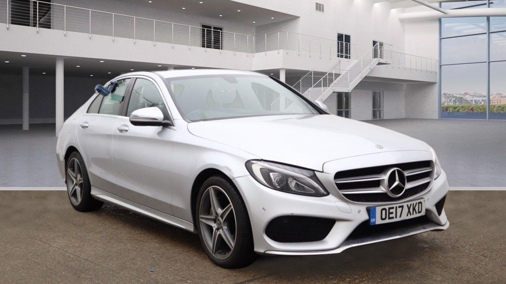 Used 2017 SILVER MERCEDES-BENZ C-CLASS Saloon 2.1 C 220 D AMG LINE 4DR AUTO 170 BHP (reg. 2017-06-30) for sale in Urmston