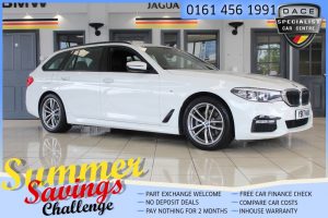 Used 2017 WHITE BMW 5 SERIES Estate 2.0 520D M SPORT TOURING 5d AUTO 188 BHP (reg. 2017-06-14) for sale in Hazel Grove