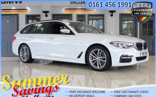Used 2017 WHITE BMW 5 SERIES Estate 2.0 520D M SPORT TOURING 5d AUTO 188 BHP (reg. 2017-06-14) for sale in Hazel Grove