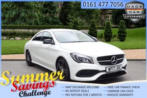 Used 2017 WHITE MERCEDES-BENZ CLA Coupe 2.1 CLA 200 D AMG LINE 4d 134 BHP (reg. 2017-03-29) for sale in Saddleworth