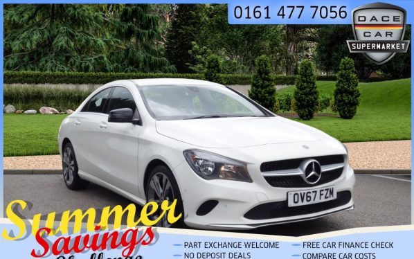 Used 2017 WHITE MERCEDES-BENZ CLA Coupe 2.1 CLA 200 D SPORT 4d 134 BHP (reg. 2017-11-24) for sale in Saddleworth
