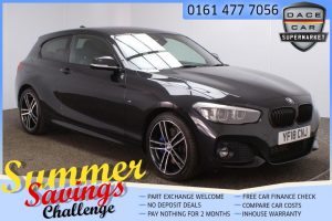 Used 2018 BLACK BMW 1 SERIES Hatchback 1.5 116D M SPORT SHADOW EDITION 3d 114 BHP (reg. 2018-07-06) for sale in Saddleworth