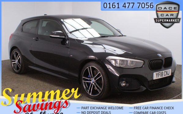 Used 2018 BLACK BMW 1 SERIES Hatchback 1.5 116D M SPORT SHADOW EDITION 3d 114 BHP (reg. 2018-07-06) for sale in Saddleworth