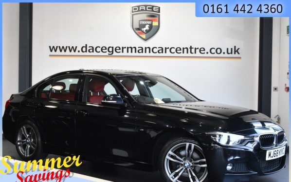 Used 2018 BLACK BMW 3 SERIES Saloon 2.0 320D M SPORT 4d 188 BHP (reg. 2018-10-31) for sale in Urmston