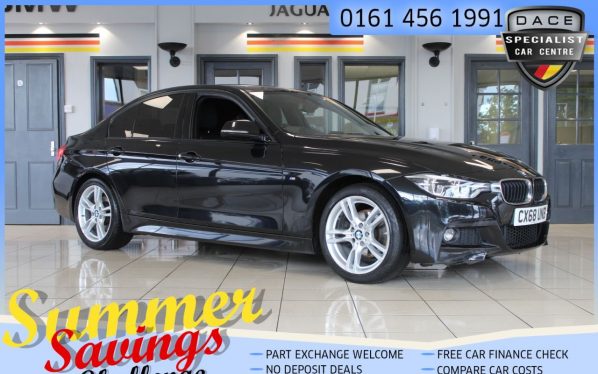 Used 2018 BLACK BMW 3 SERIES Saloon 2.0 320D M SPORT 4d AUTO 188 BHP (reg. 2018-09-28) for sale in Hazel Grove