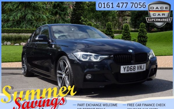 Used 2018 BLACK BMW 3 SERIES Saloon 2.0 320D M SPORT SHADOW EDITION 4d AUTO 188 BHP (reg. 2018-10-15) for sale in Saddleworth