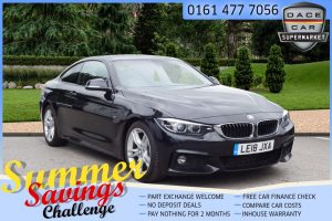 Used 2018 BLACK BMW 4 SERIES Coupe 2.0 420D M SPORT 2d AUTO 188 BHP (reg. 2018-07-31) for sale in Saddleworth