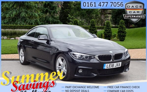 Used 2018 BLACK BMW 4 SERIES Coupe 2.0 420D M SPORT 2d AUTO 188 BHP (reg. 2018-07-31) for sale in Saddleworth