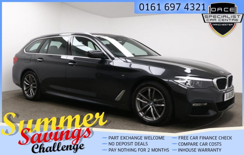 Used 2018 GREY BMW 5 SERIES Estate 2.0 520D M SPORT TOURING 5d AUTO 188 BHP (reg. 2018-04-26) for sale in Farnworth