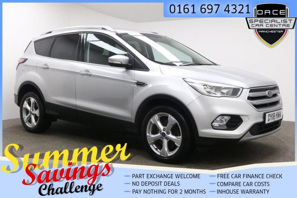 Used 2018 SILVER FORD KUGA Hatchback 1.5 ZETEC TDCI 5d AUTO 119 BHP (reg. 2018-03-20) for sale in Farnworth