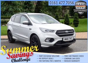 Used 2018 SILVER FORD KUGA Hatchback 2.0 ST-LINE X TDCI 5d 177 BHP (reg. 2018-03-30) for sale in Saddleworth