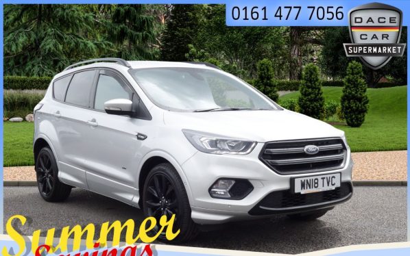 Used 2018 SILVER FORD KUGA Hatchback 2.0 ST-LINE X TDCI 5d 177 BHP (reg. 2018-03-30) for sale in Saddleworth