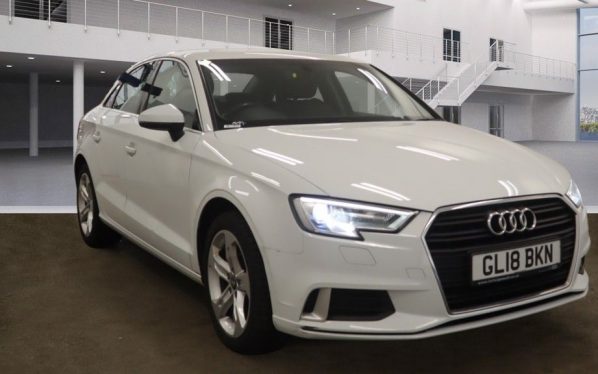 Used 2018 WHITE AUDI A3 Saloon 2.0 TDI SPORT 4d 148 BHP (reg. 2018-06-01) for sale in Saddleworth