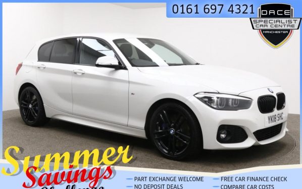 Used 2018 WHITE BMW 1 SERIES Hatchback 1.5 116D M SPORT SHADOW EDITION 5d 114 BHP (reg. 2018-07-30) for sale in Farnworth