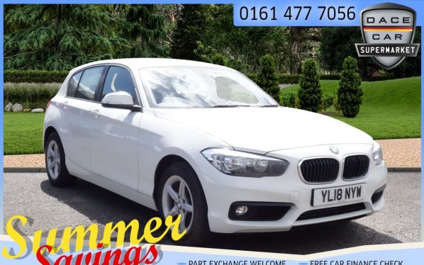 Used 2018 WHITE BMW 1 SERIES Hatchback 2.0 118D SE 5d 147 BHP (reg. 2018-07-24) for sale in Saddleworth
