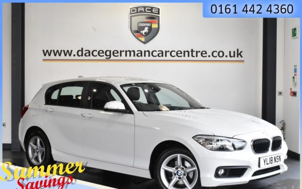 Used 2018 WHITE BMW 1 SERIES Hatchback 2.0 118D SE 5d 147 BHP (reg. 2018-07-24) for sale in Urmston