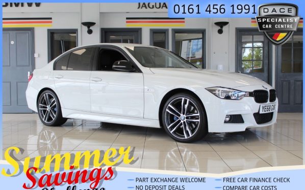 Used 2018 WHITE BMW 3 SERIES Saloon 2.0 320D M SPORT SHADOW EDITION 4d AUTO 188 BHP (reg. 2018-10-19) for sale in Hazel Grove