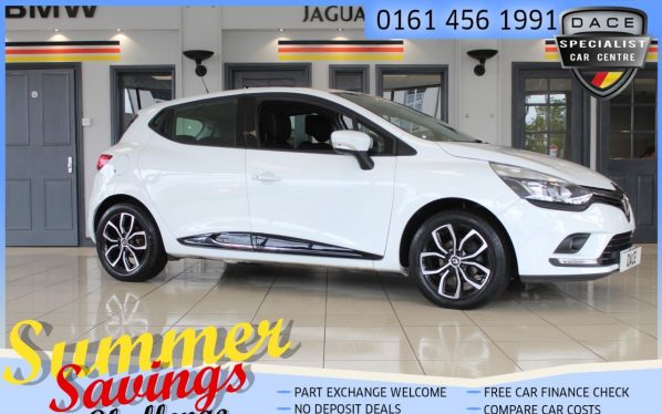 Used 2018 WHITE RENAULT CLIO Hatchback 0.9 PLAY TCE 5d 76 BHP (reg. 2018-09-16) for sale in Hazel Grove