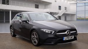 Used 2019 BLACK MERCEDES-BENZ A-CLASS Hatchback 1.3 A 180 AMG LINE 5DR 135 BHP (reg. 2019-05-22) for sale in Urmston