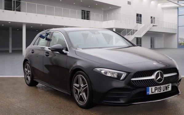 Used 2019 BLACK MERCEDES-BENZ A-CLASS Hatchback 1.3 A 180 AMG LINE 5DR 135 BHP (reg. 2019-05-22) for sale in Urmston