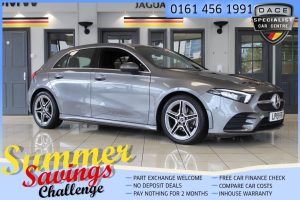 Used 2019 GREY MERCEDES-BENZ A-CLASS Hatchback 1.3 A 180 AMG LINE EXECUTIVE 5d AUTO 135 BHP (reg. 2019-05-09) for sale in Hazel Grove