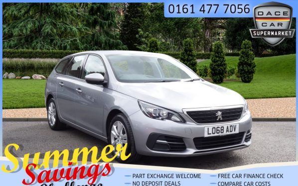 Used 2019 GREY PEUGEOT 308 Estate 1.5 BLUE HDI S/S SW ACTIVE 5d 129 BHP (reg. 2019-02-08) for sale in Saddleworth
