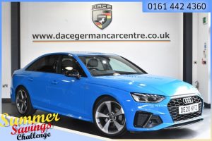 Used 2020 BLUE AUDI A4 Saloon 2.0 TFSI S LINE BLACK EDITION 4DR 148 BHP (reg. 2020-06-03) for sale in Urmston