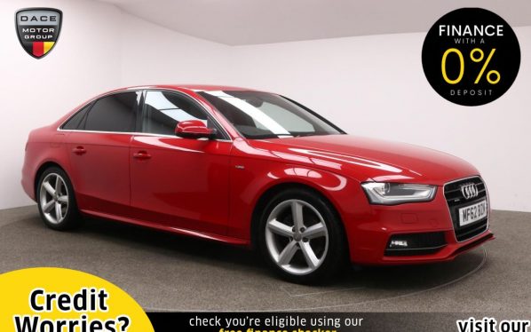 Used 2012 RED AUDI A4 Saloon 2.0 TDI QUATTRO S LINE 4d 174 BHP (reg. 2012-09-01) for sale in Manchester