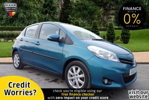 Used 2012 TURQUOISE TOYOTA YARIS Hatchback 1.3 VVT-I T SPIRIT 5d 98 BHP (reg. 2012-03-03) for sale in Stockport