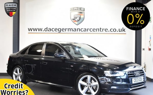 Used 2013 BLACK AUDI A4 Saloon 1.8 TFSI S LINE S/S 4DR 168 BHP (reg. 2013-03-21) for sale in Altrincham