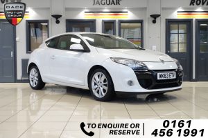 Used 2013 WHITE RENAULT MEGANE Coupe 1.5 DYNAMIQUE TOMTOM ENERGY DCI S/S 3d 110 BHP (reg. 2013-09-02) for sale in Wilmslow
