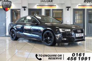 Used 2014 BLACK AUDI A5 Coupe 2.0 TDI S LINE S/S 2d 177 BHP (reg. 2014-03-25) for sale in Wilmslow