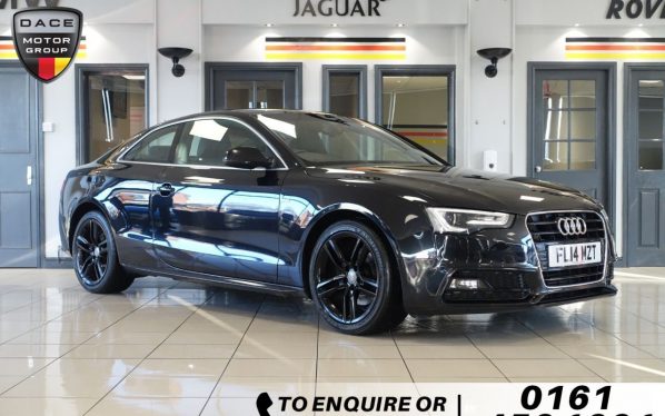 Used 2014 BLACK AUDI A5 Coupe 2.0 TDI S LINE S/S 2d 177 BHP (reg. 2014-03-25) for sale in Wilmslow