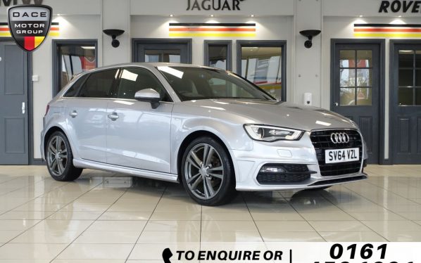 Used 2014 SILVER AUDI A3 Hatchback 1.4 TFSI S LINE 5d 124 BHP (reg. 2014-09-20) for sale in Wilmslow
