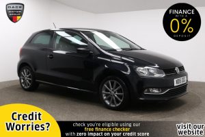 Used 2015 BLACK VOLKSWAGEN POLO Hatchback 1.2 SE DESIGN TSI 3d 90 BHP (reg. 2015-08-03) for sale in Manchester